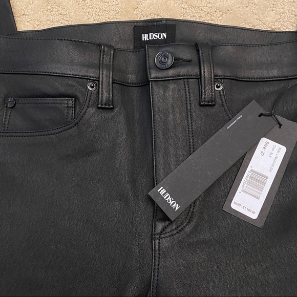 Hudson Leather Pants with Side Tie Details